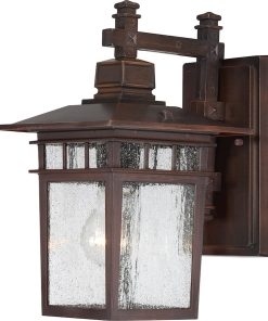 Progress Lighting Parrish 1-Light Outdoor Hanging Lantern, Black/Etched